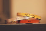 HOPE and Be You Bravely leather bracelets - THREE COLOURS