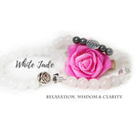 White Jade - rose charm